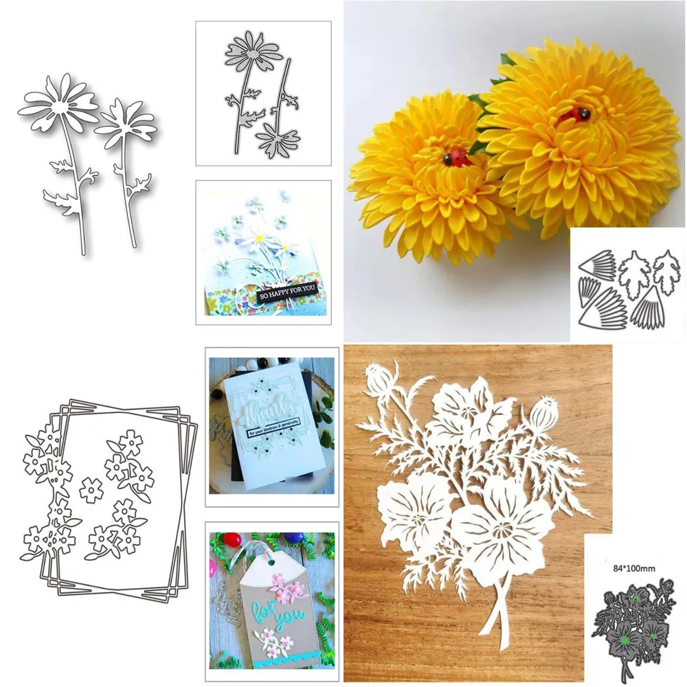 Blumen metall Schneidwerk zeuge Sammelalbum Papier Handwerk Form Klinge Stanz schablone Präge Schablonen