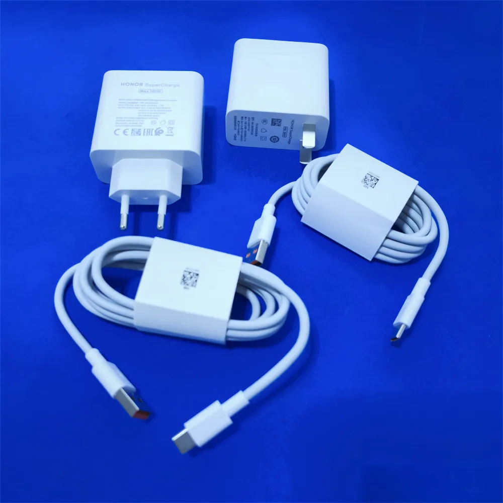 Honor 100W Charger Super Fast Charging EU/US Wall Adapter 6A USB Type C Cable For Honor 300 200 100 