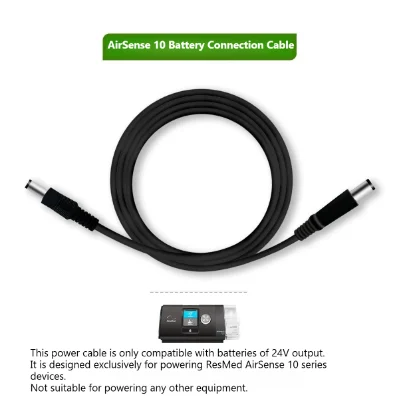 AirSense 10 Series Charging Cable Only DC Power Cord Replacement Accessory Stable Voltage Supply Medical Grade Durable Portable