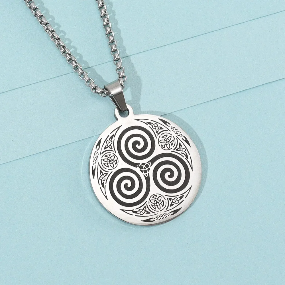 Trend Stainless Steel Nordic Viking Rune Pendant Charm Men's Necklace Fashion Christmas Valentine's Day Gift Protector Jewelry image 4