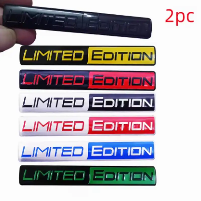 

2PCS Limited Edition Emblem 3D Aluminium Badges Decal Sticker Auto Racing Sport Emblem for Rear Trunk Side Fender Car Motorcycle