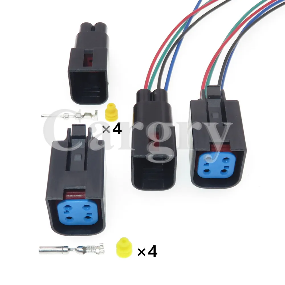 

1 Set 4P Electric Waterproof Socket Sealed Socket 8-1437710-5 AC Assembly For Car Harness Plug