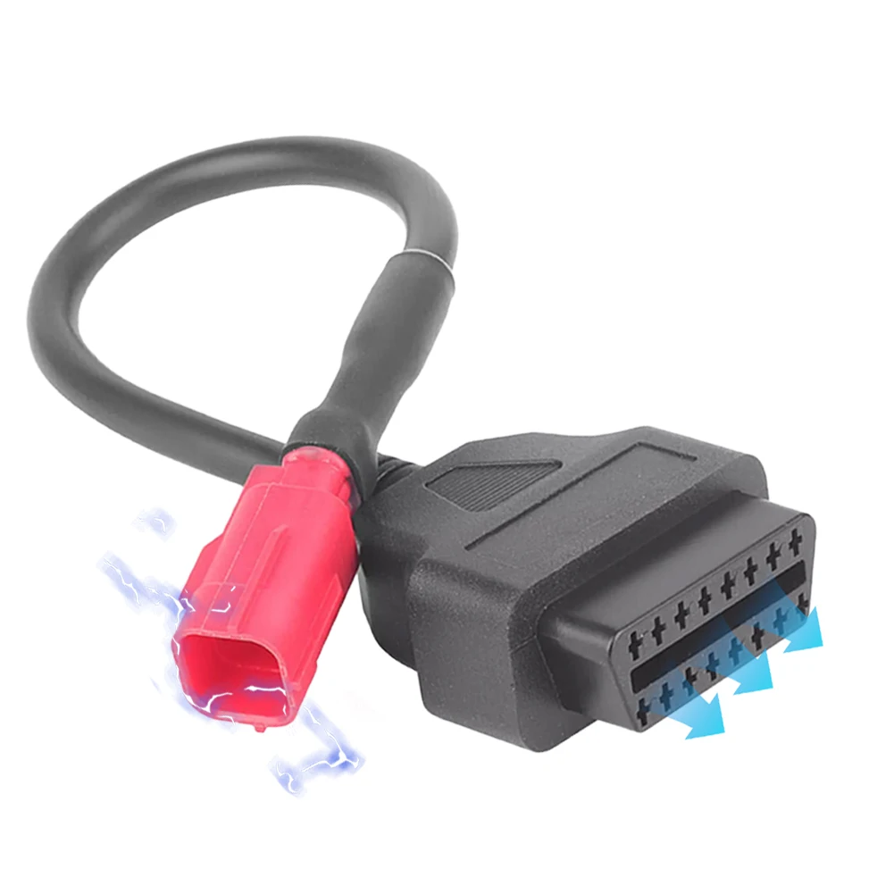 6Pin Diagnostic Scanner Adapter Cable On-BD Motorcycle Cable 6 Pin To 16 Pin On-BD2 Connector Diagnostic Tool for Honda Piaggio