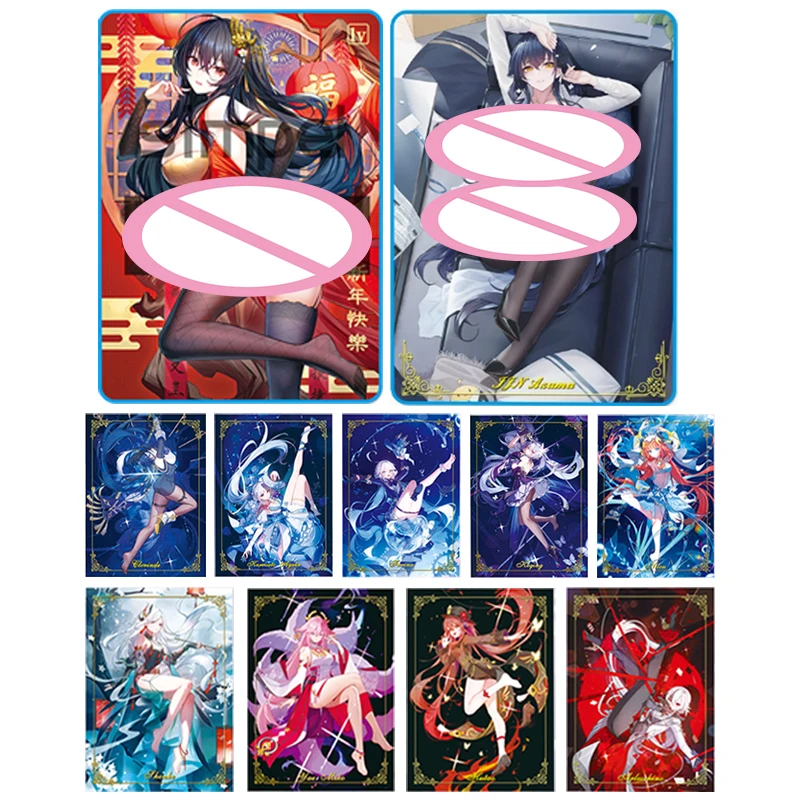 

Diy Аниме История Богини Azur Lane Genshin Impact Yae Miko Shenhe Коллекционные карты Рождественские подарки на день рождения Детские игрушки