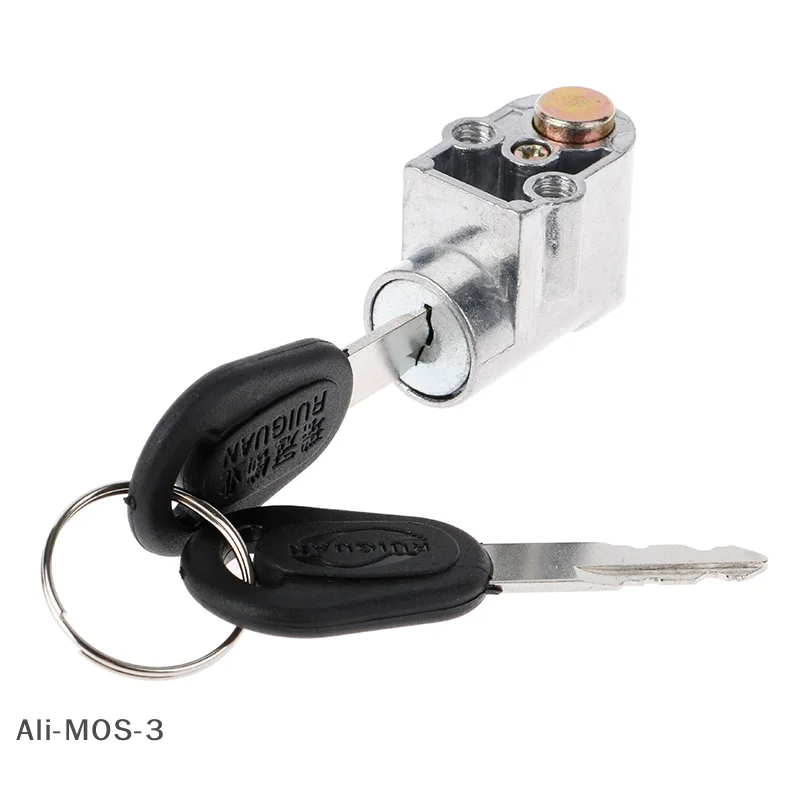 

【S】Ignition Lock Battery Safety Pack Box Lock + 2 key For Motorcycle Electric Bike Scooter E-bike