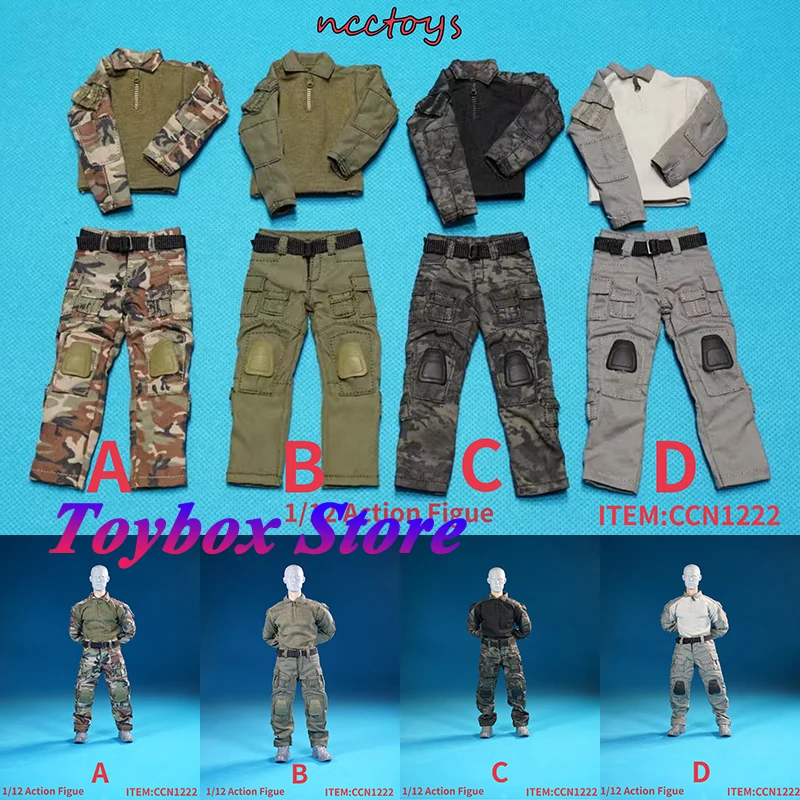 

NCCTOYS CCN1222 1/12 фигурка человека камуфляжный зеленый Mcbk серый G3 боевое пальто брюки пояс аксессуар для одежды для 6-дюймового военного солдата