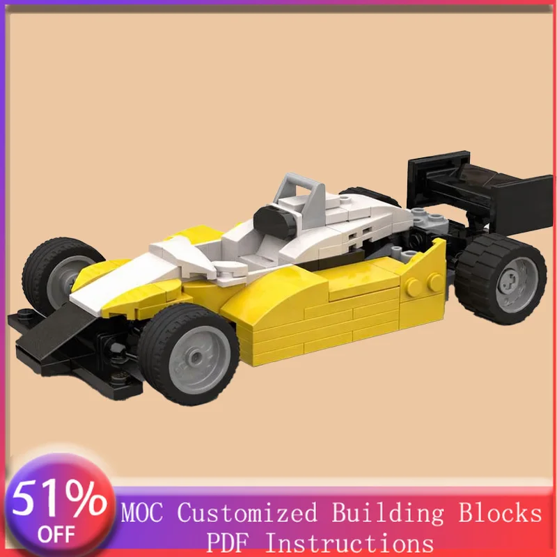 

197 деталей: Суперкар Renault RE30B MOC — модульный конструктор, развивающая технологическая игрушка для детей, популярный подарок на Рождество