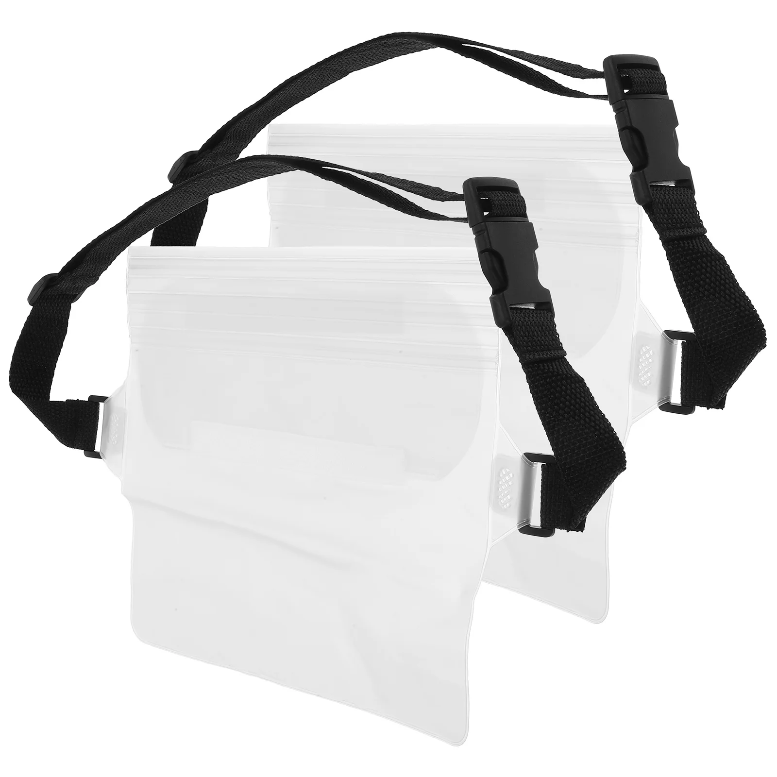 2pcs Waterproof Waist Bag for Phone Adjustable Crossbody Pouch Transparent Material Keeps Devices Safe During for Swimmers