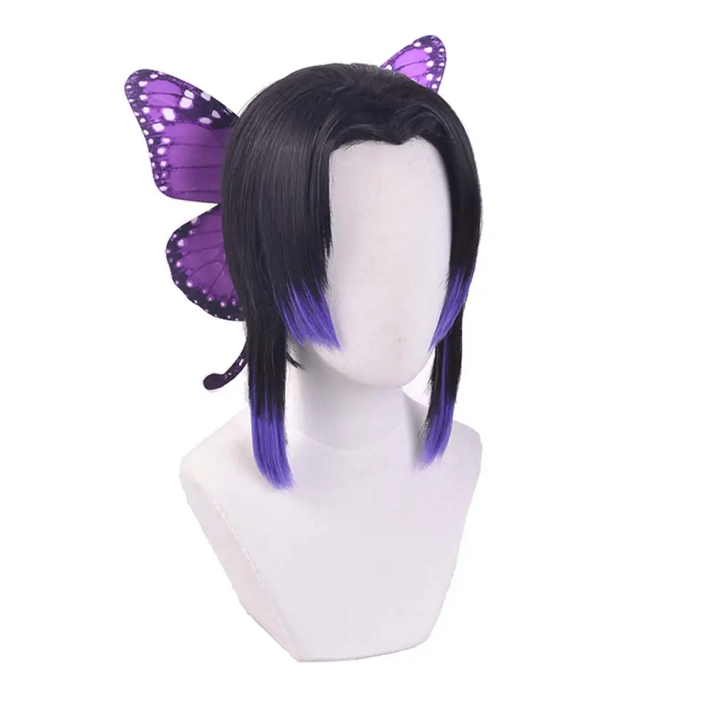Kimetsu no Yaiba Wig for Cosplay Costume Kochou Shinobu Wig for Halloween Synthetic Hair Anime Party Wigs