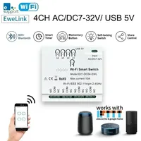 Ewelink 4ch R3 Pro Wifi RFBL 85-265V Channel Garage Door Curtain Motor Module Water Heater Light Smart Switch Alex Google Home