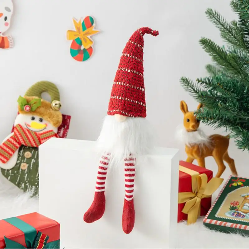 Plush Desktop Cloth Props 5 Pieces Dwarf Doll Christmas Figurines Gnome Plush Collectible Figurines For New Year Fall