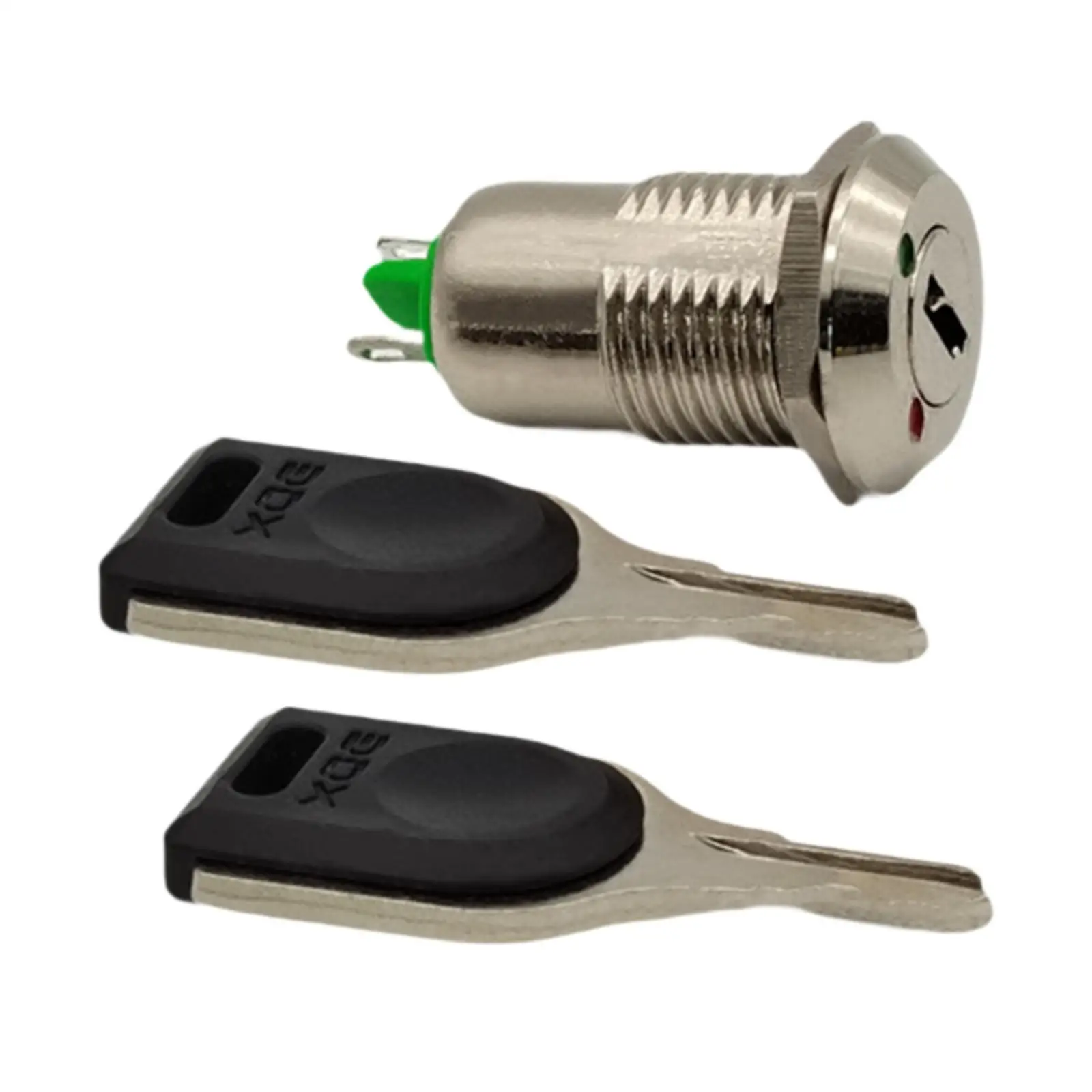 Electronic Key Switch with 2 Keys Secure Rotary Keylock Universal Key Safe Small Lock with Key for Power Terminal Protection