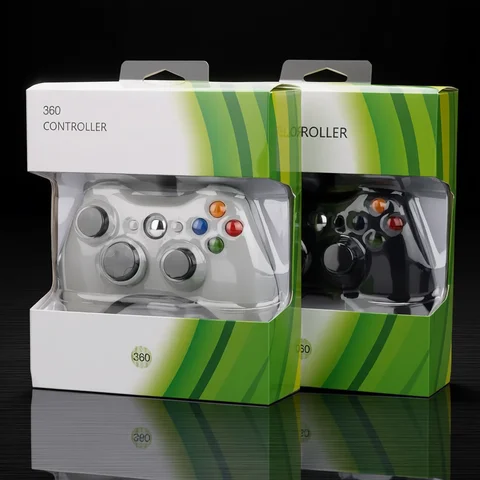 Wireless/Wired Controller For Xbox 360 Game Controller with Dual-Vibration Turbo Compatible with Xbox 360/360 Slim and PC Window