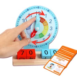 Set di attività di orologio didattico giocattolo Montessori educativo precoce aiuta i bambini a imparare a dire il tempo forniture per giocattoli di apprendimento Kindergartner