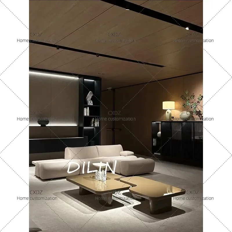 New Minimalist Bamboo Joint Creative Sofa Light Luxury Living Room Curved Module Combination Furniture Modern Home Decor