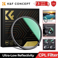 K&F Concept Filtro polarizador circular de reflectante ultrabaja con 28 recubrimientos multicapa Filtro CPL HD ultradelgado Serie Nano-X