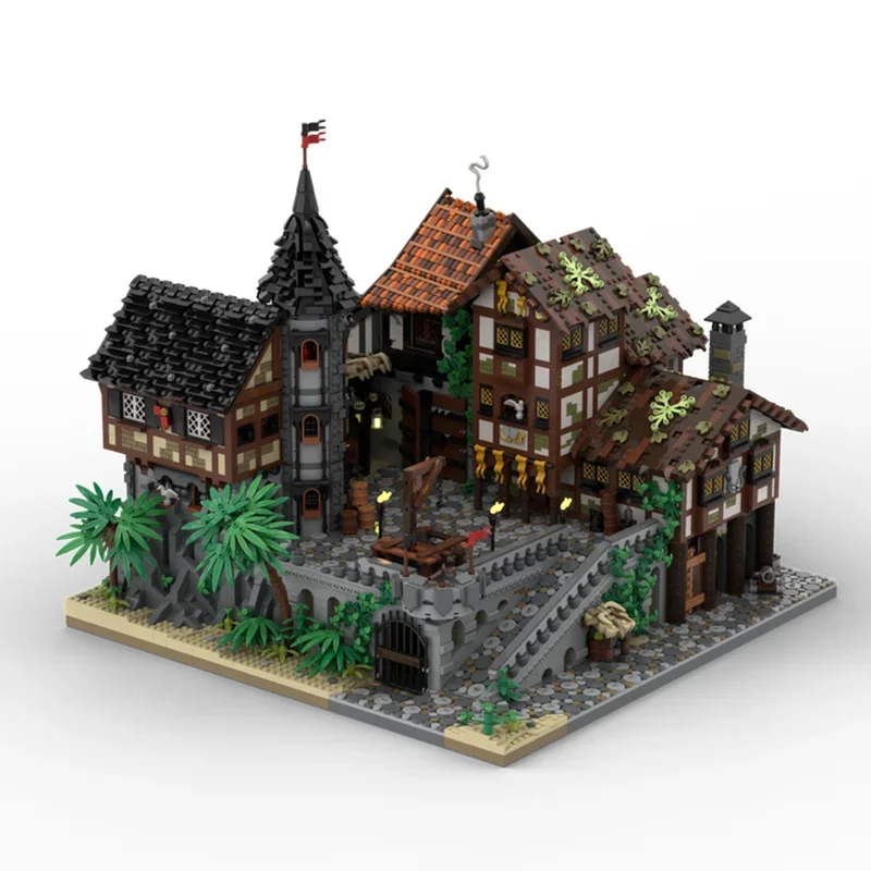 Moc قوالب بناء القراصنة فيل التكنولوجيا وحدات القراصنة القلعة نموذج كتلة عيد الميلاد لتقوم بها بنفسك مدينة عرض الشارع لعبة هدايا العيد