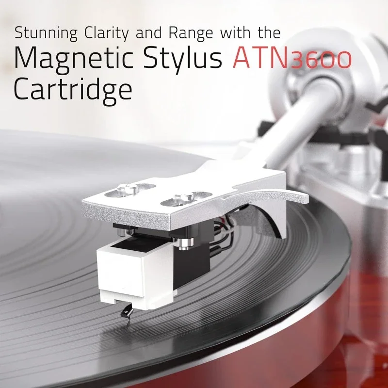 Turntables Belt-Drive Record Player with Wireless Output Connectivity, Vinyl Player Support 33&45 RPM Speed