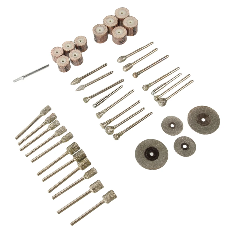 전기 연마 비트 조각기 소모품 다이아몬드 연마 바늘 부품 밀링 연마 드릴링 절단 도구