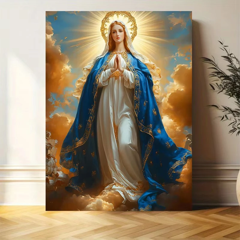 5D DIY Diamond Painting Kit Virgin Mary Praying Religious Art Full Drill Rhinestone Mosaic Wall Decor Craft Kit Home Gift
