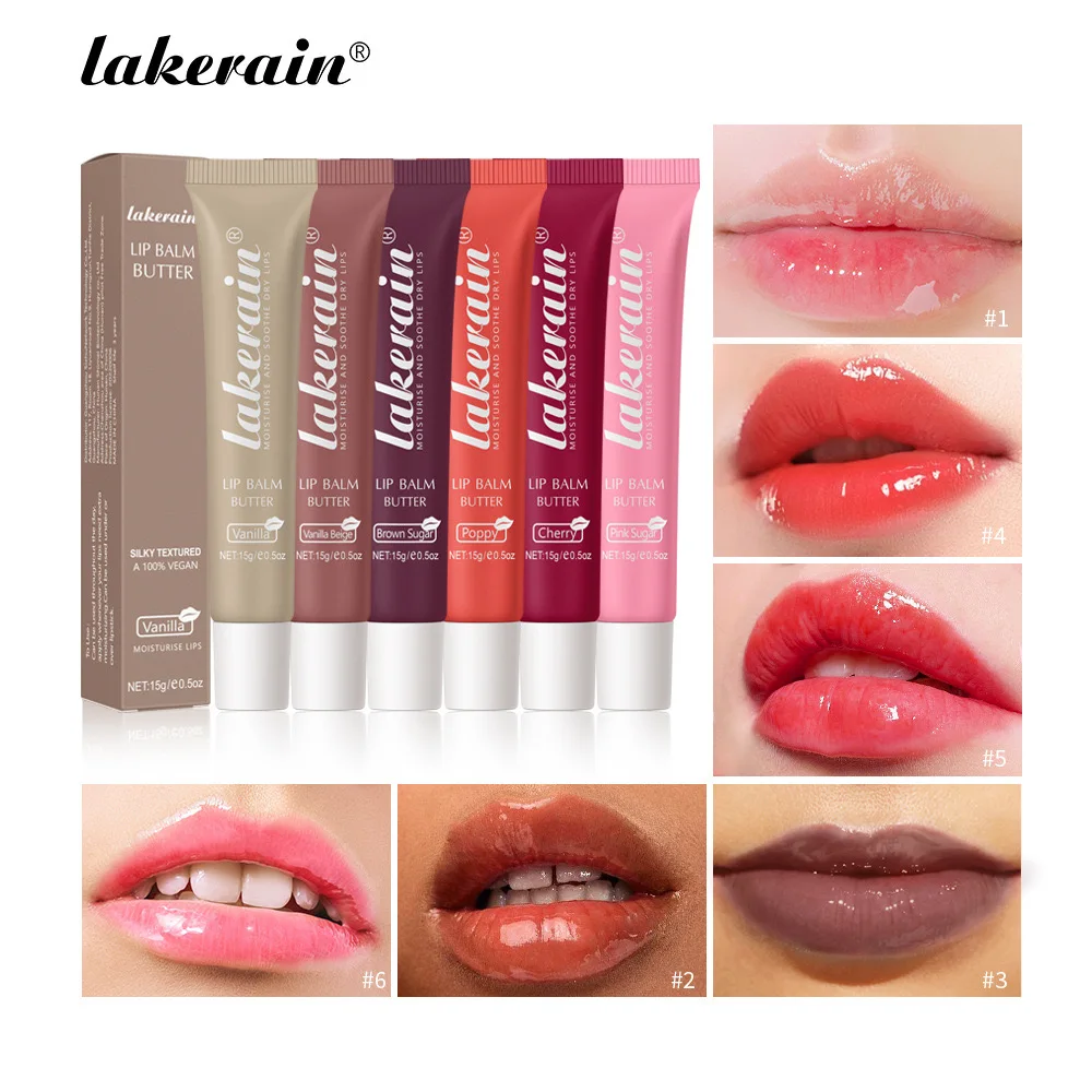 Lakerain Nieuwe Boter Lippenbalsem Langdurige Hydraterende Reparatie Verwijderen Dode Huid Hydraterende 6 Kleuren Lippenbalsem