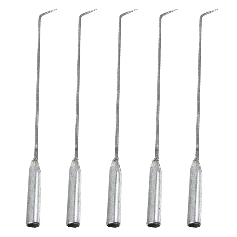 

5 Pcs BBQ Hook Fireplace Piston Logs for Outdoor Pit Blowpipe Campfire Poker Steel Irons Model Pik