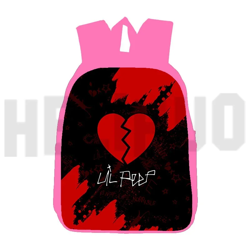 Teens Girls Rapper Lil Peep Cute Backpack Pink Women Travel Mochilas 12/16 Inch Casual Sport Bag 3D Print Lil Peep School Bags