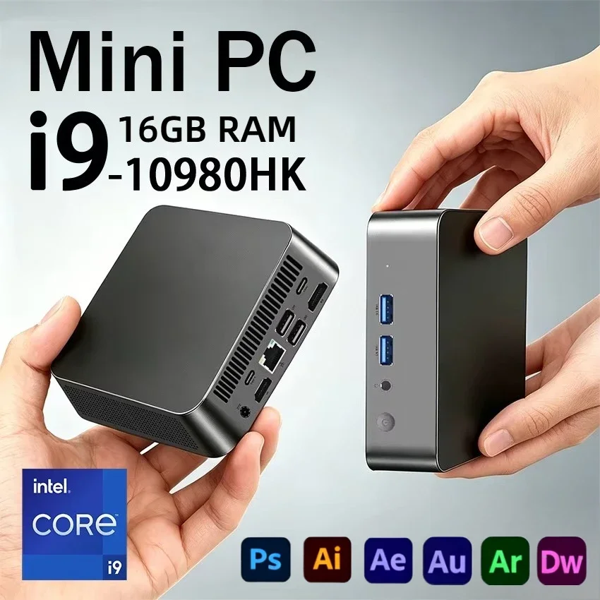 새로운 MINI 컴퓨터, 코어 i9 10980HK 프로세서, 16GB RAM, 1TB/2TB SSD, Wi-Fi, 블루투스 5.2, 4K HD, 게이밍, 사무용, 학습용 PC
