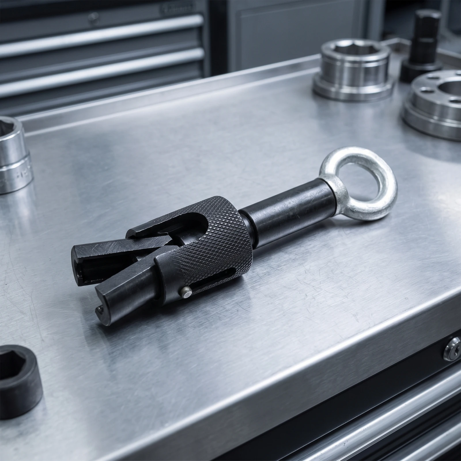 Fuel Injector Removal Tool Knurled Injector Puller with Pull-Loop Remover Long-Lasting Easy to Use for Mechanics