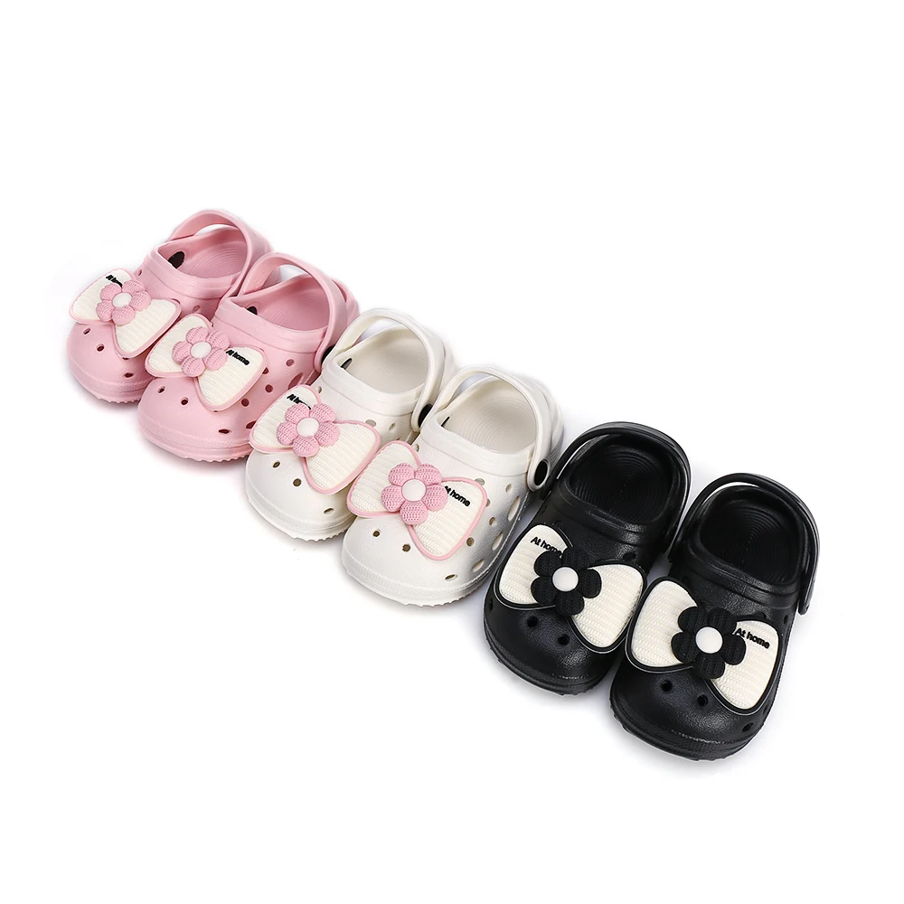 Children Garden Shoes Cute Cute Big Bow Beach Sandals Babies Slippers High Quality Soft Kids Outdoor Slippers Flip Shoes