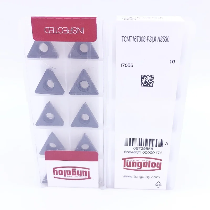 

Tungaloy TCMT16T304-PS NS530 /TCMT16T308-PS NS530 turning blade carbide inserts 10Pcs