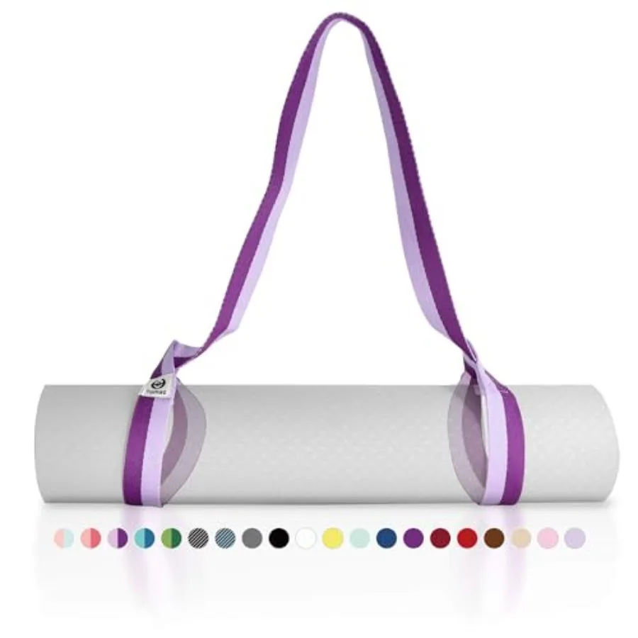 

Yoga Mat Strap [MAT NOT Included] 2 Sizes with Extra Thick and Comfy Delicate Texture, Adjustable Yoga Mat Carrier