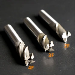 HOT 1PCS End Mills High Precision HSS-AL Metal Cutter D1-32mm 2 3 4 Flutes Teeth Aluminum Milling Tool Key Seater Router Bit