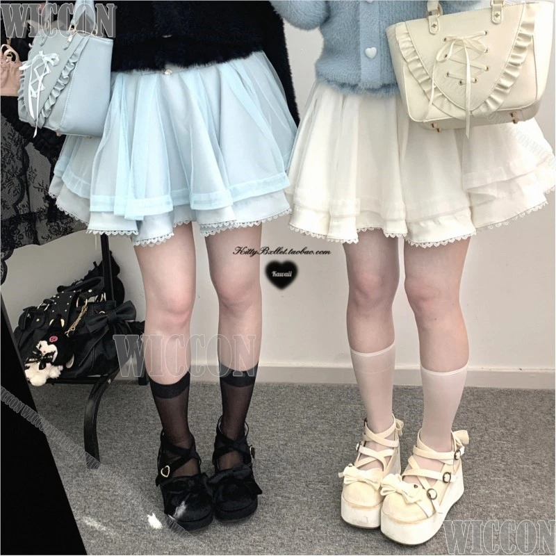 

Jirai Kei Gauzy Skirt Cosplay Costume Kawaii 360-degree Hemline Skirt Sweet Dress Girl Women Gift Christmas Holloween Customized
