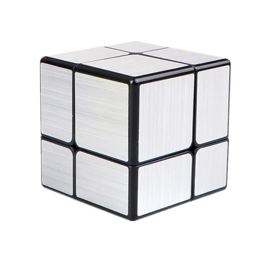 QiYi 2x2 3x3 Mirror Cube Gold Silver Brushed Magic Cube Speed Professional Puzzle Cubo Magico Toys for Children Blocks Gift Toy