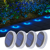 4Pcs Solar Deck Lights LED Driveway Light Solar Powered Dock Outdoor Waterproof IP68 For Step Sidewalk Stair Garden
