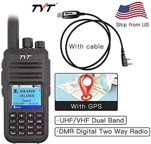 TYT MD-UV380 DMR цифровое/Аналоговое двухдиапазонное радио с двумя слотами времени, работа с точкой доступа, Любительское радио