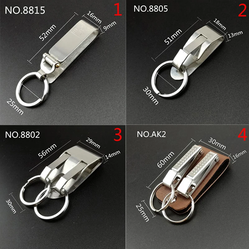 Stainless steel Quick release Keychain Belt Clip key snap holder ring buckle