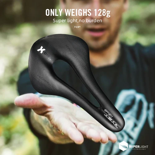 Imagen 2 del producto RYET-sillín de cuero de carbono ultraligero para bicicleta de carretera, cojín de asiento suave de Pu para carreras de montaña, accesorios para ciclismo OVAL RAIL7 * 9 asientos