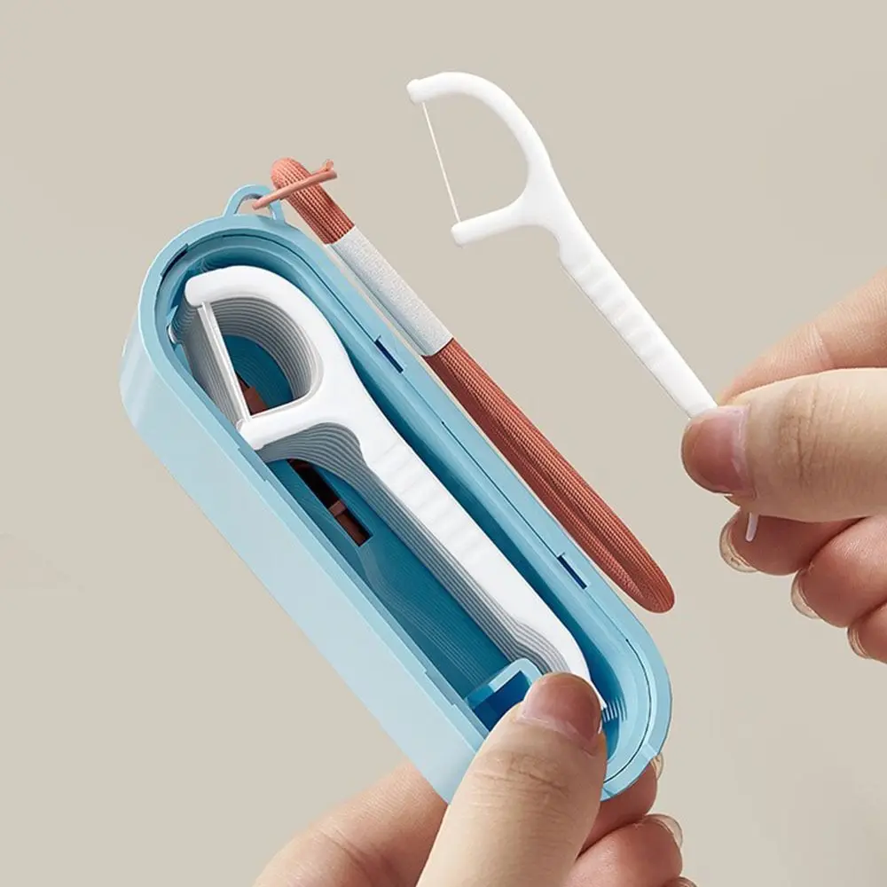 

Уход за полостью рта, автоматический выдвижной дозатор нити с 10 шт., одноразовые палочки для зубной нити, удобный органайзер для палочек