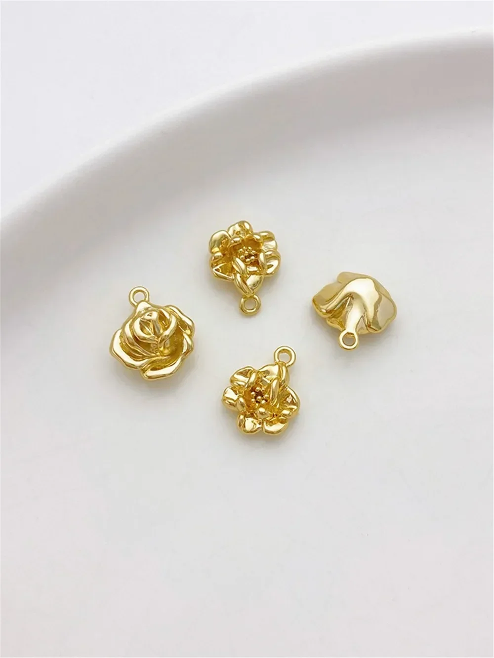 14K الذهب حزمة روز مربع قلادة قلادة اليدوية سوار ذاتي الصنع قلادة مجوهرات المواد والاكسسوارات L502