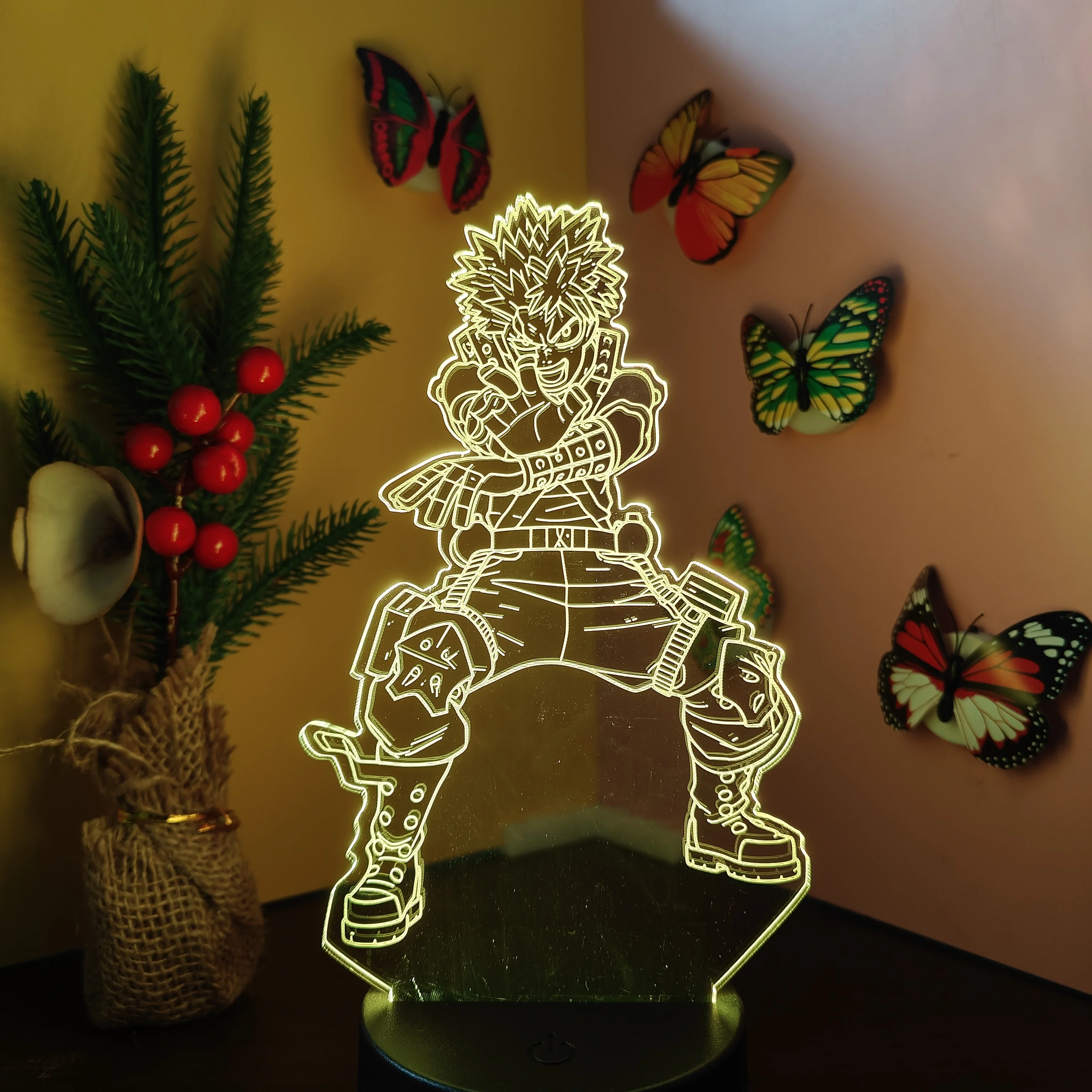 ฟิกเกอร์อนิเมะมายฮีโร่อะคาเดเมีย แม็กซิมัติก บาคุโกะ แอคชั่นฟิกเกอร์ ไฟกลางคืน LED 3 มิติ โคมไฟ โบคุ โนะ ฮีโร่ อะคาเดเมีย ของเล่นสะสม ของขวัญ