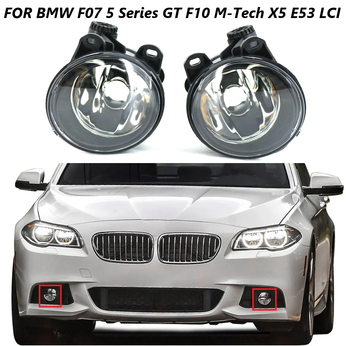 

Front Bumper Driving Lamp Fog Light Housing 63177839865 63177839866 for BMW- 2 3 5 Series E92 E93 F07 F10 F22 F23 M Sport M3 M5