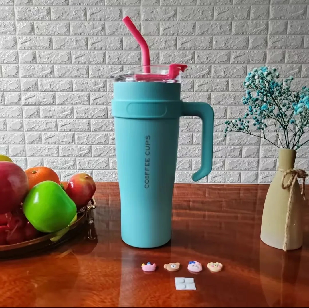 Tazza termica Big Mac, grande capacità, tazza per acqua ad alta bellezza da uomo e da donna, tazza per gelato con isolamento freddo, tazza da caffè con Str