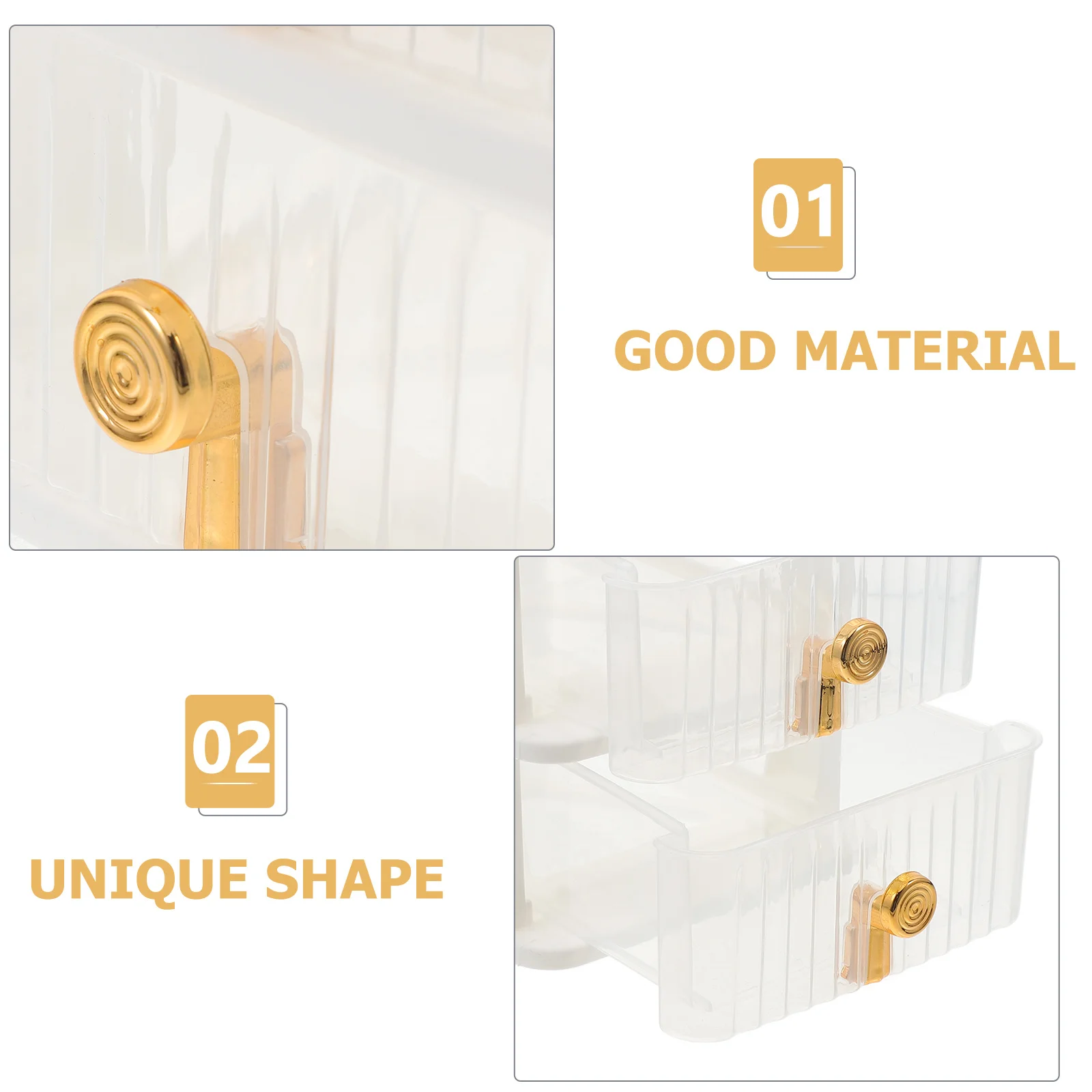 

1pc Desktop Organizer Box Clear Storage Drawers For Office Supplies Stationery Headphones Small Items Desk Organization