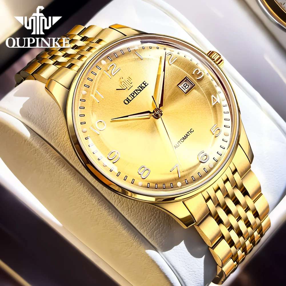 OUPINKE 3319 Automatic Mechanical watch for Men Waterproof luminous Auto Date Imported Movement Watch for Men