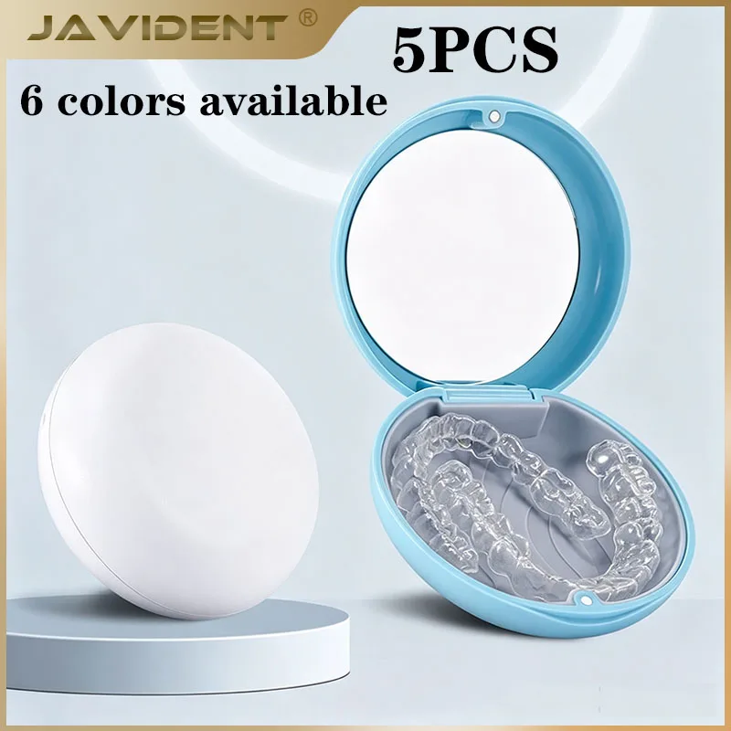 5Pc Orthodontic Case Dental Invisible Braces Retainer Box Mouth Guard Denture Storage Aligner Case Oral Hygiene Organizer