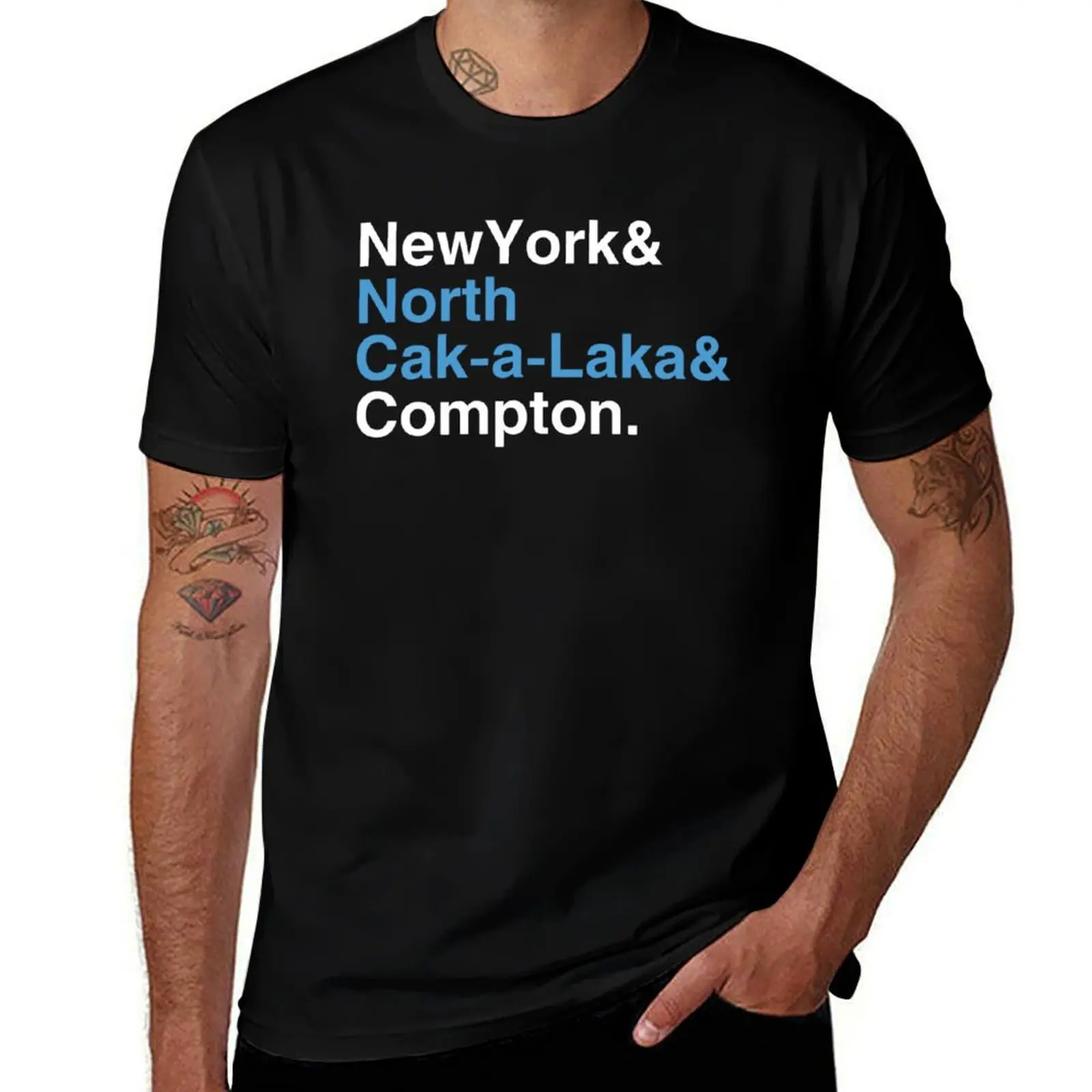 New York North Cak-a-Laka and Compton T-Shirt vintage clothes plus size clothes sports fans sweat shirts, men