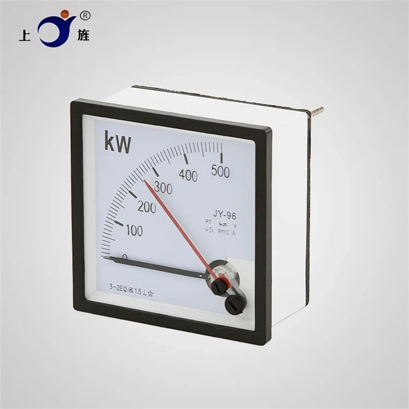 1Pcs 2 Needle KW Meter SJ-96 Pointer 3-phase Active Power 500KW 800/5A 400V Generator Instrument Head Power Meter  SQ-96 CP-96