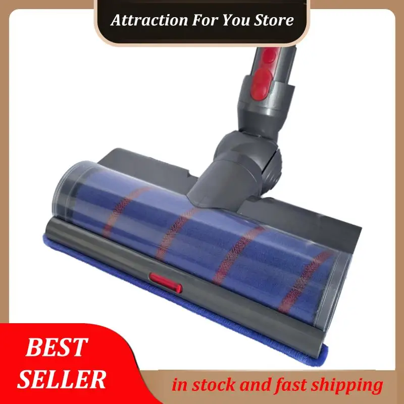 

Hot Selling Electric Soft Roller Brush Head With Switch Button For Dyson V7 V8 V10 V11 V15 Vacuum Attachment With Green LED Ligh